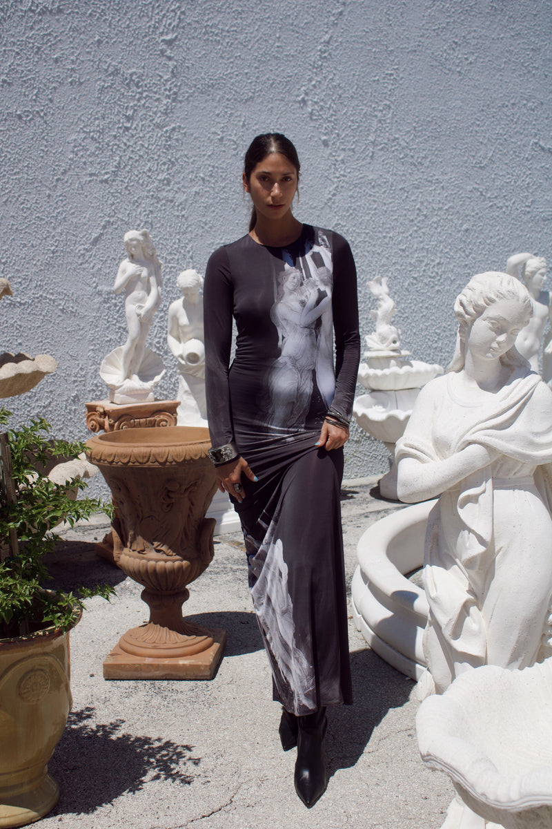 Alice + Olivia Delora Renaissance Fresco Maxi Dress – Audrey's of Naples
