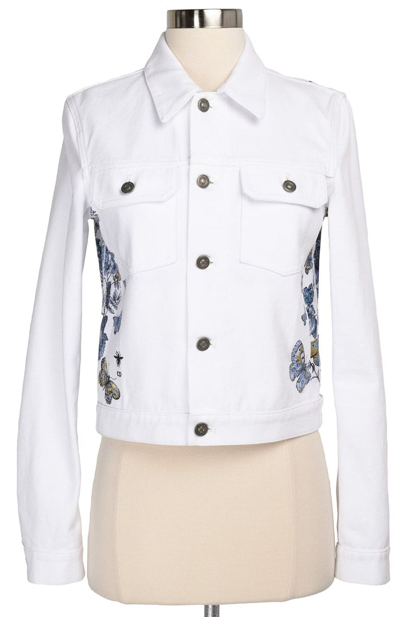 Christian Dior 蝶刺繍 ホワイトデニムジャケット Christian Dior Butterfly Jacket – Audrey's of Naples