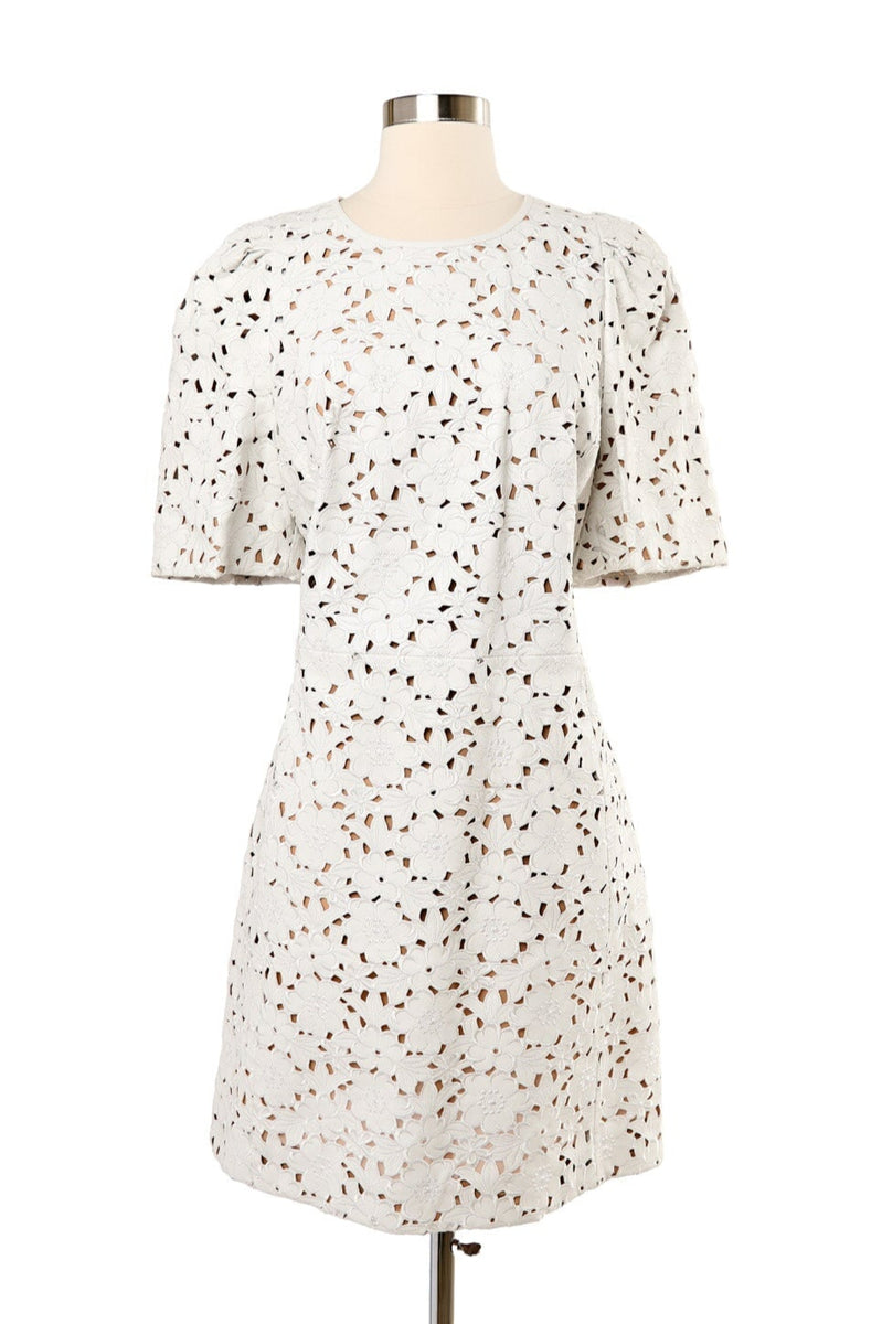 white christmas dresses Laser-Cut Floral Dress main image 0