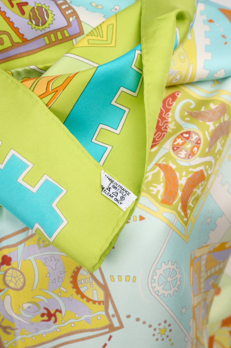 Pre-loved Hermes La Mecanique des Idees Silk Scarf – Audrey's of