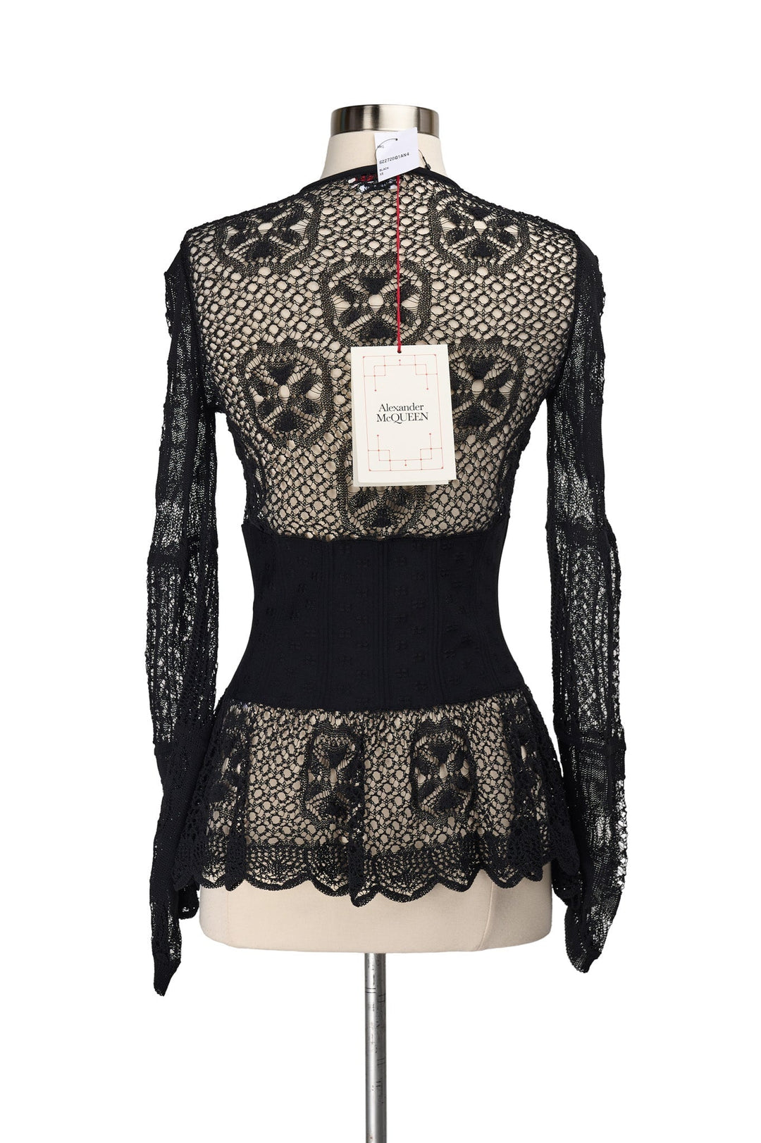 Alexander McQueen Lace Peplum Cardigan – Audrey's of Naples