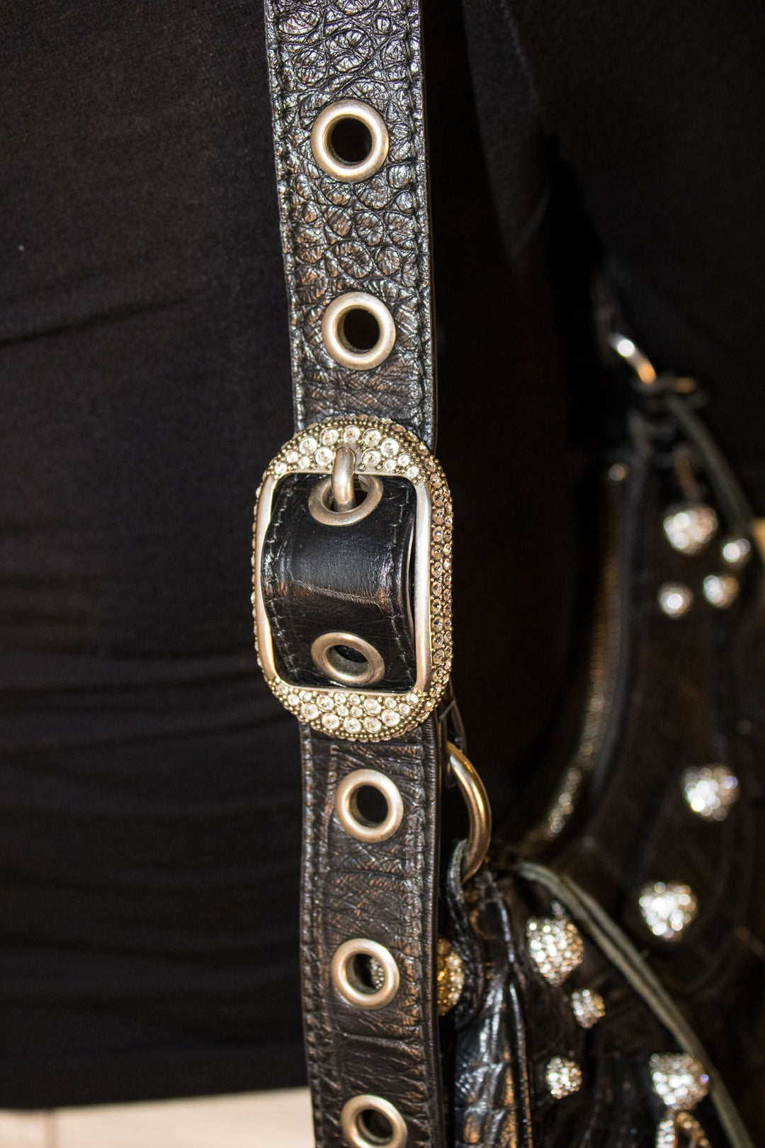 Balenciaga Rhinestone Le Cagole XS – Audrey's of Naples