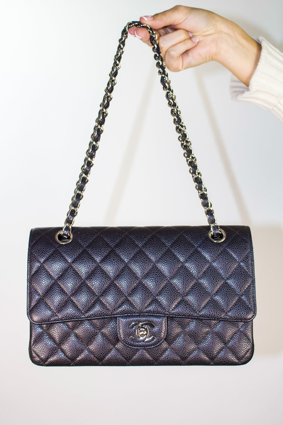 Chanel Pebble Leather Medium Double Flap – Audrey's of Naples