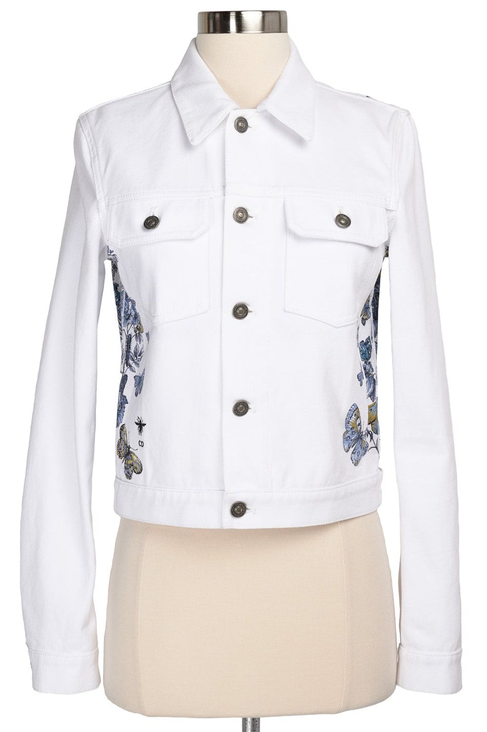 Christian Dior 蝶刺繍 ホワイトデニムジャケット Christian Dior Butterfly Jacket – Audrey's of Naples