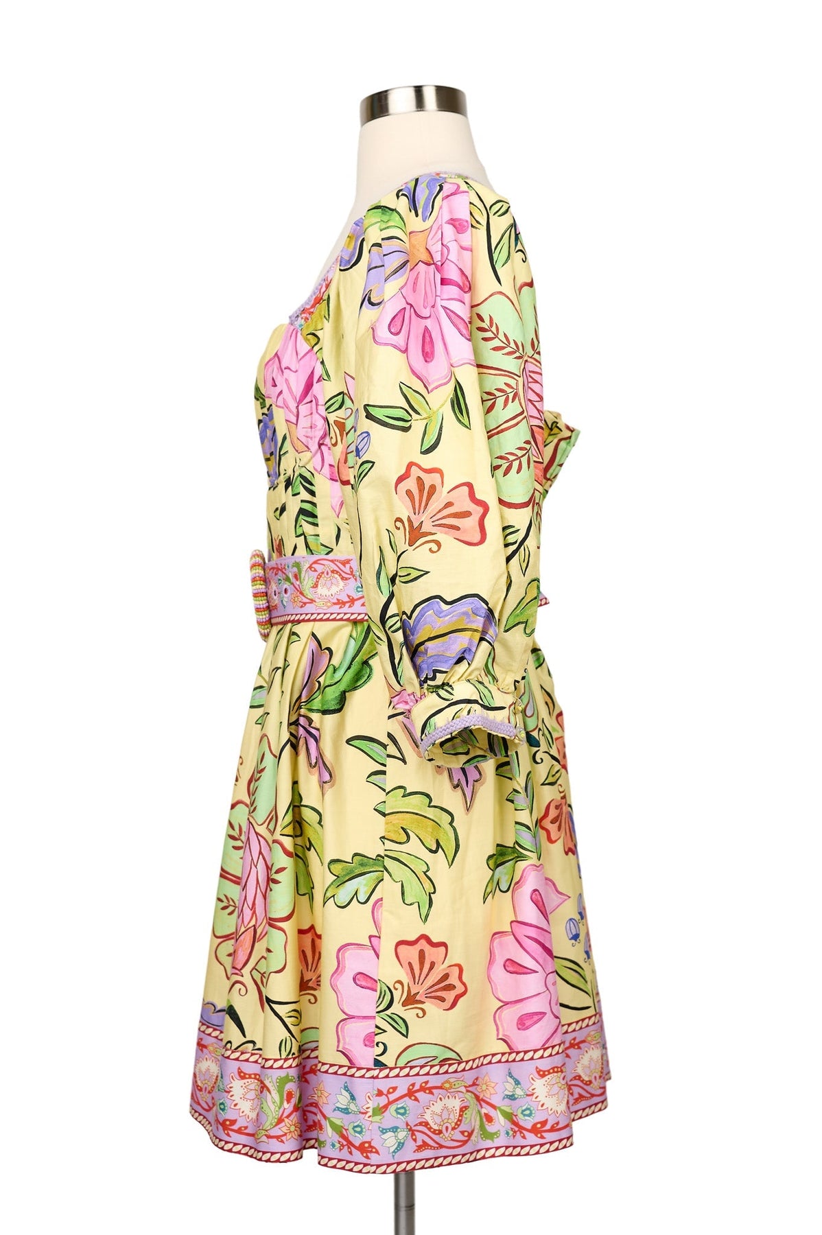 floral insects mini dress FINAL SALE Floral Insects Off White Mini Dress