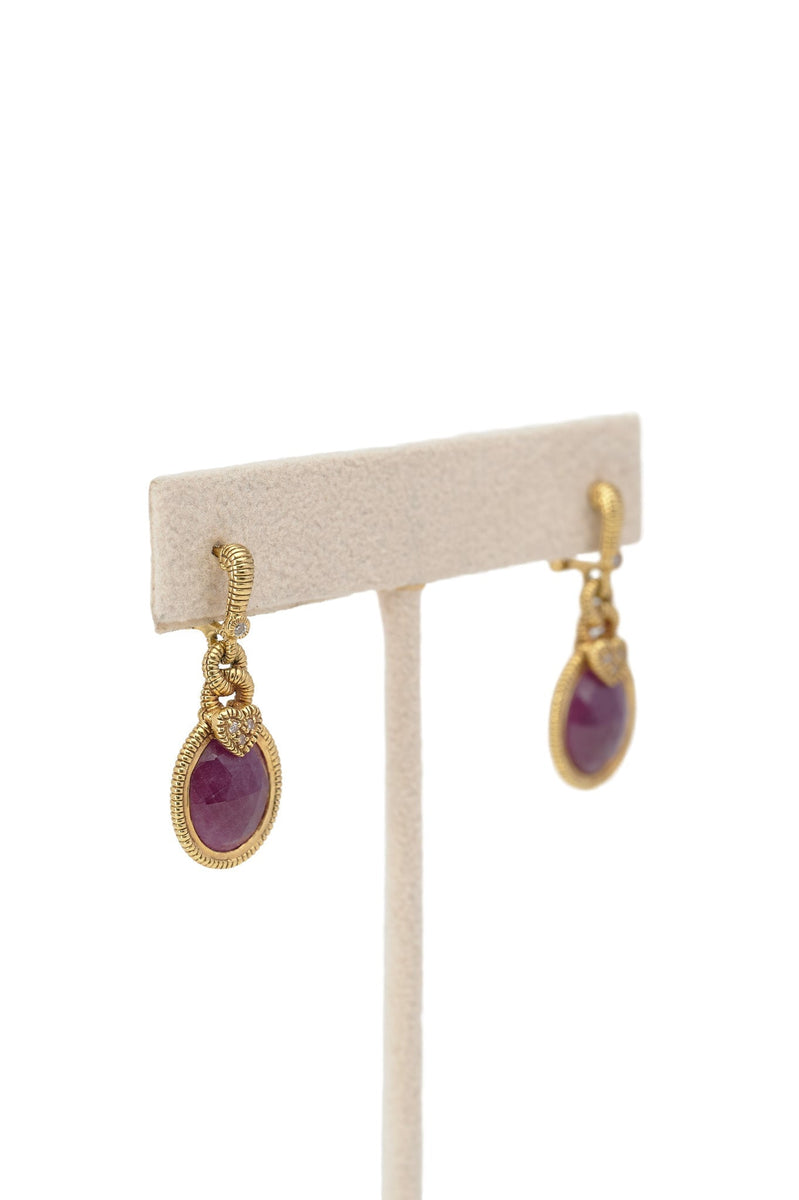 Judith Ripka 18k Gold Ruby Earrings – Audrey's of Naples