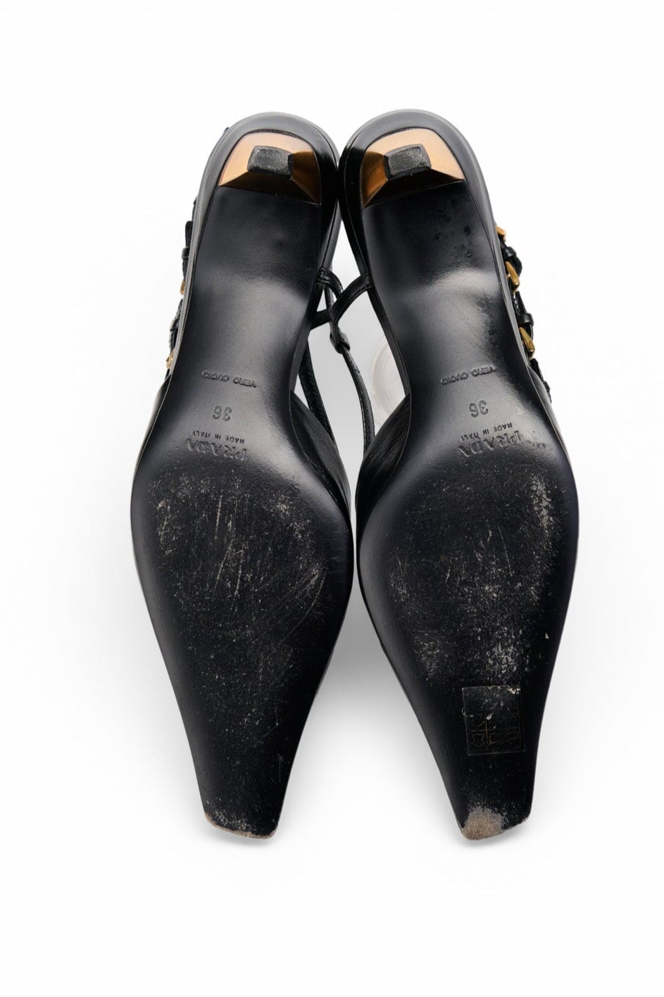 Prada Vintage Multi Buckle Kitten Heels – Audrey's of Naples
