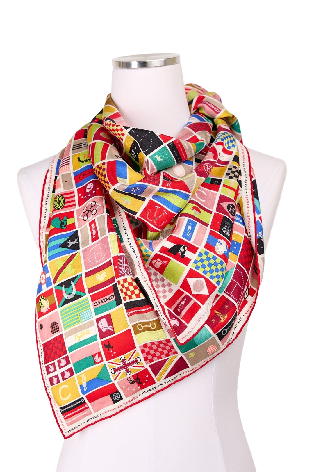 HERMÈS Souvenirs スカーフ Pre-loved Hermes Hermes en Voyage Travelling Silk Scarf – Audrey's