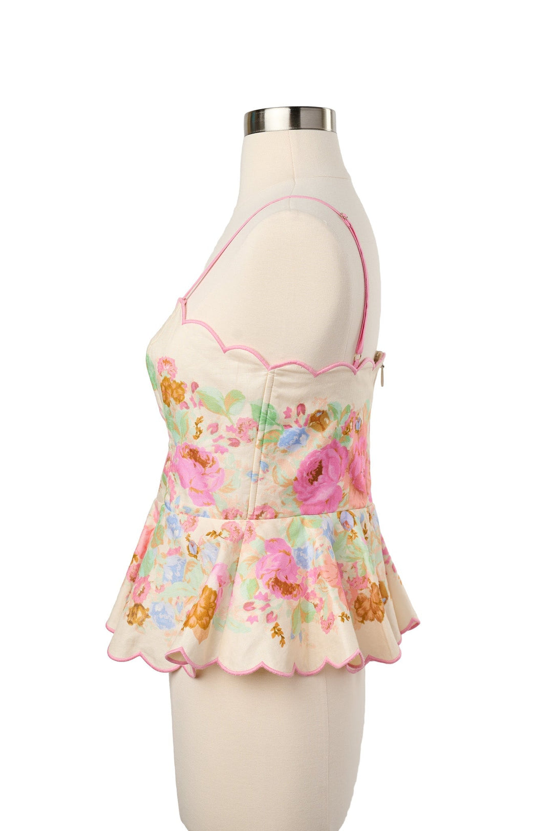 Zimmermann Raie Floral Peplum Top – Audrey's of Naples